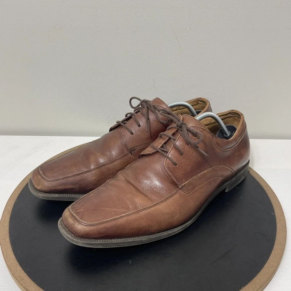 Florsheim Bicycle Toe Oxford Men 11.5 D Dress Shoes Brown Leather Classic Office
